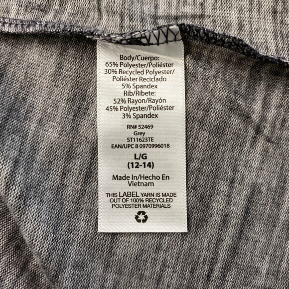 Secret Treasures Gray Polyester Spandex Rayon Long Sleeve Shirt Womens 12-14 L/G - Picture 4 of 5